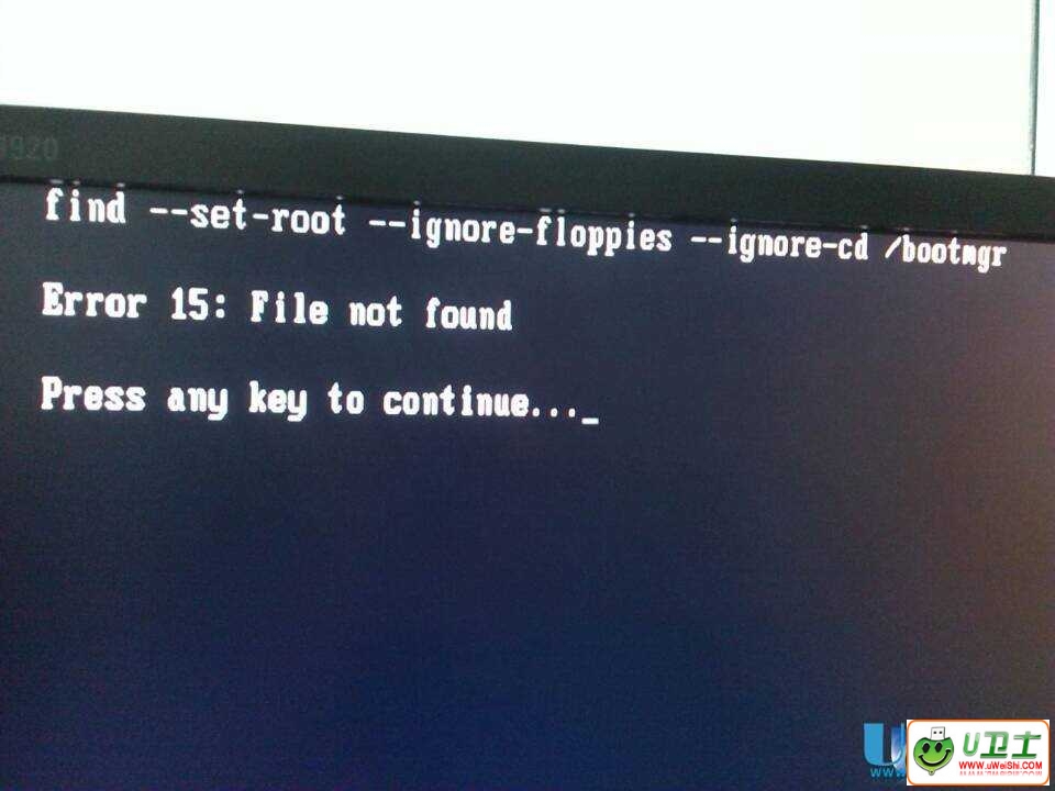 ôṵװϵͳerror 15file not found