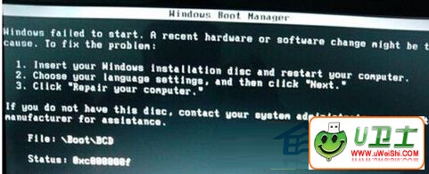 ޸Win7ϵͳ޷ʾFile:BOOTBCD