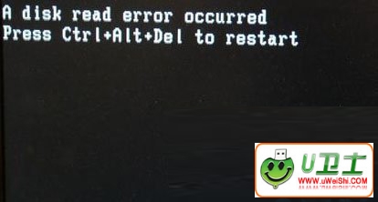 uװϵͳʾa disk read error occurred