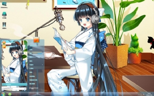 动漫美女清新主题