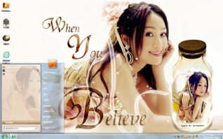 梁小冰win7美女桌面