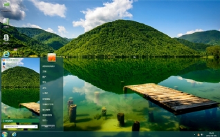 绿色湖景桌面主题